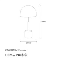 Настольная лампа Trendy Mixt 11496 26x53x26cm GTR002797 фото №2 — интернет-магазин Desire.md