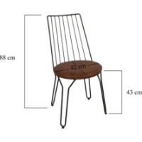 Комплект для столовой Trendy Ada 275 Black/Brown 88x43x42cm GTR006756 2pcs фото №5 — интернет-магазин Desire.md