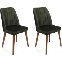 Стул Trendy Alfa 462 Khaki/Walnut 90x50x49cm GTR006865 2pcs