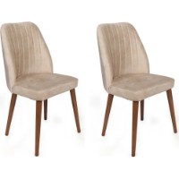 Стул Trendy Alfa 464 Cream/Walnut 90x50x49cm GTR006867 2pcs