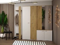 Шкаф Sokme Барселона 2Д Дуб Артисан/Белый фото №4 — интернет-магазин Desire.md