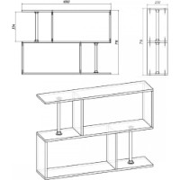 Навесная полка Компанит П-9 Дуб Сонома фото №2 — интернет-магазин Desire.md