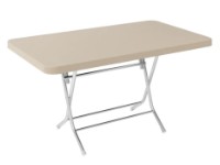 Masă pliabilă Florya Garden 70x120 picior metal Beige