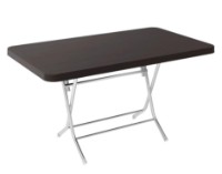 Masă pliabilă Florya Garden 70x120 picior metal Ciocolata