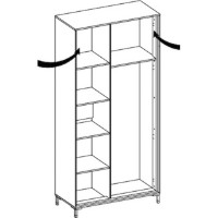 Dulap Fadome Parii 2D Stejar Artizan/Stejar Artizan
