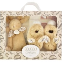 Пинетки Doudou Rabbit + Rabbit Toys Set Beige (DC4258)