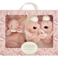Пинетки Царапки Doudou Rabbit + Rabbit Toys Set Pink (DC4259)