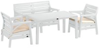 Набор садовой мебели Irak Plastik HT200 White