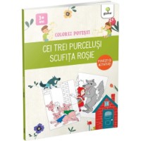 Carte de colorat pentru copii Gamma Colorez povesti. Cei trei purcelusi. Scufita Rosie (9786060563792)