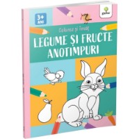 Carte de colorat pentru copii Gamma Colorez si invat. Legume, fructe si anotimpuri (9786060563778)