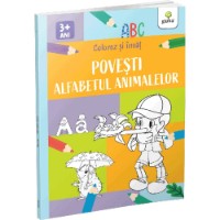 Carte de colorat pentru copii Gamma Colorez si invat. Povesti si Alfabetul animalelor (9786060563754)