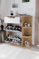 Rafturi pentru pantofi Bofigo 18-35-41 Oak/White imaginea #2 — magazin online Desire.md