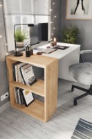 Masa de birou Bofigo 20-35-41 Oak/White imaginea #2 — magazin online Desire.md