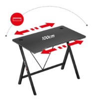 Masa de birou Huzaro Hero 1.4 Black imaginea #3 — magazin online Desire.md