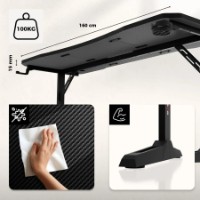 Masa de birou Huzaro Hero 4.6 Black imaginea #7 — magazin online Desire.md