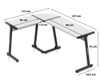 Masa de birou Huzaro Hero 6.0 White imaginea #7 — magazin online Desire.md