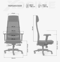Офисное кресло XDrive Tarsus Grey фото №5 — интернет-магазин Desire.md