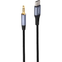 Cablu Hoco DUP03 Digital Type-C to AUX Black Metal Gray