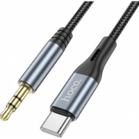 Cablu Hoco DUP03 Digital Type-C to AUX Black Metal Gray imaginea #2 — magazin online Desire.md