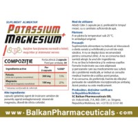 Витамины Balkan Pharmaceuticals Potasium+Magnesium 60caps фото №2 — интернет-магазин Desire.md