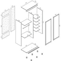 Шкаф-купе Arta Mobilei Armadio G1210 230x121x60 Anthracite фото №3 — интернет-магазин Desire.md