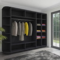 Шкаф-купе Arta Mobilei Armadio G2080 230x208x60 Anthracite фото №3 — интернет-магазин Desire.md