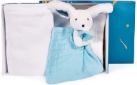 Pătură pentru bebeluși Doudou Happy Wild Rabbit 70x10cm White/Blue (DC3980) imaginea #2 — magazin online Desire.md