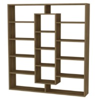 Etajeră Trendy Ample Walnut 125x135.7x22cm GTR006020 imaginea #2 — magazin online Desire.md