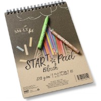 Скетчбук SMLT StartPad A5 20p 120gr Black (5PS-20/BLACK/TS/FSC) фото №2 — интернет-магазин Desire.md
