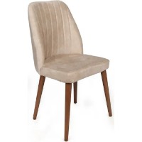 Scaun Trendy Alfa 464 Cream/Walnut 90x50x49cm GTR006792 4pcs imaginea #2 — magazin online Desire.md