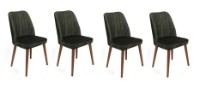 Scaun Trendy Alfa 462 Khaki/Walnut 90x50x49cm GTR006790 4pcs imaginea #1 — magazin online Desire.md
