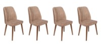 Scaun Trendy Alfa 463 Beige/Walnut 90x50x49cm GTR006791 4pcs imaginea #1 — magazin online Desire.md