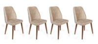 Scaun Trendy Alfa 464 Cream/Walnut 90x50x49cm GTR006792 4pcs imaginea #1 — magazin online Desire.md