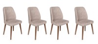 Scaun Trendy Alfa 465 Mink/Walnut 90x50x49cm GTR006793 4pcs imaginea #1 — magazin online Desire.md