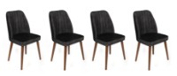 Scaun Trendy Alfa 467 Anthracit/Walnut 90x50x49cm GTR006795 4pcs