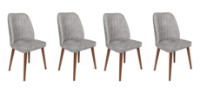 Scaun Trendy Alfa 468 Grey/Walnut 90x50x49cm GTR006796 4pcs imaginea #1 — magazin online Desire.md