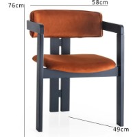 Стул Trendy CO 001 Black/Orange 76x58x49cm GTR006934 фото №3 — интернет-магазин Desire.md
