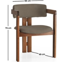 Стул Trendy CO 012 Walnut/Brown 76x58x49cm GTR005793 фото №3 — интернет-магазин Desire.md