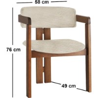 Стул Trendy CO 015 Walnut/Light Grey 76x58x49cm GTR005797 фото №2 — интернет-магазин Desire.md