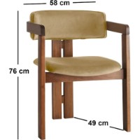 Стул Trendy CO 027 Walnut/Light Taupe 76x58x49cm GTR005795 фото №3 — интернет-магазин Desire.md