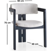 Стул Trendy CO 045 Black/Cream 76x58x49cm GTR005798 фото №3 — интернет-магазин Desire.md