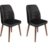 Стул Trendy Dallas 557 Anthracit/Walnut 90x50x49cm GTR006890 2pcs