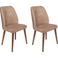 Стул Trendy Dallas 553 Mink/Walnut 90x50x49cm GTR006812 4pcs фото №2 — интернет-магазин Desire.md