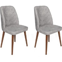 Стул Trendy Dallas 554 Grey/Walnut 90x50x49cm GTR006813 4pcs фото №2 — интернет-магазин Desire.md