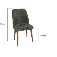 Стул Trendy Dallas 558 Dark Green/Black 90x50x49cm GTR006774 4pcs фото №8 — интернет-магазин Desire.md