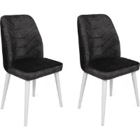 Стул Trendy Dallas 587 Anthracit/White 90x50x49cm GTR006820 4pcs фото №3 — интернет-магазин Desire.md