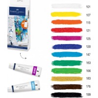 Художественные краски Faber-Castell Acrylic Colour 379212 12pcs фото №2 — интернет-магазин Desire.md