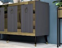 Dulăpior Trendy Bare Anthracit/Gold 150x80x40cm GTR006314 imaginea #2 — magazin online Desire.md