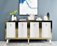 Dulăpior Trendy Bare White/Gold 150x80x40cm GTR006291