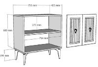 Dulăpior Trendy Capri White/Gold 79x75x40cm GTR006284 imaginea #5 — magazin online Desire.md